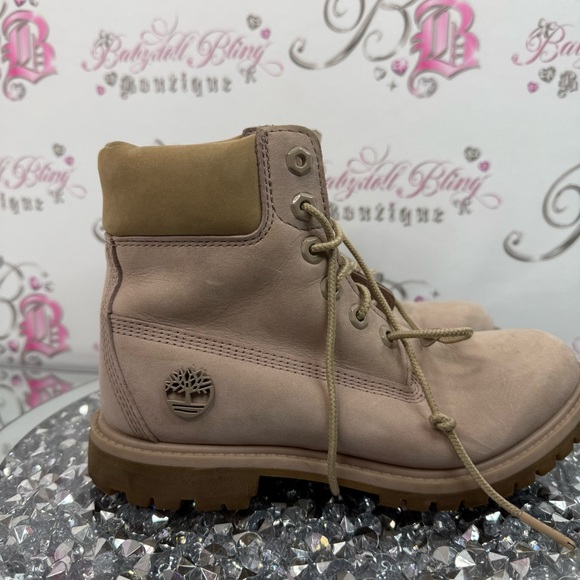 Timberland boots work shoe style beige tan Light Brown Lace-Up Boots - Picture 3 of 11